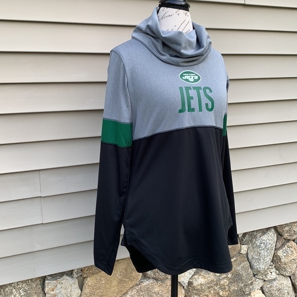 RARE NFL TEAM APPAREL Women’s Standard Fit New York Jets Cowlneck Tunic - Picture 2 of 15